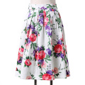 19 Colors ! Grace Karin Cheap Occident Short Retro Vintage Floral Print Cotton Skirt CL6294-3#